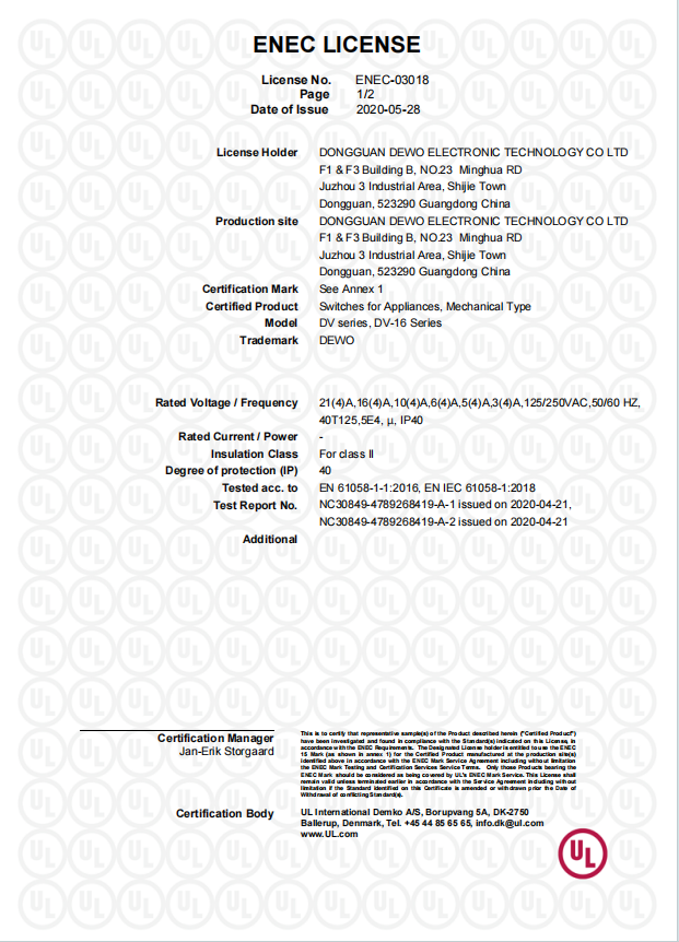 ENEC certification ENEC certification